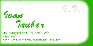 ivan tauber business card